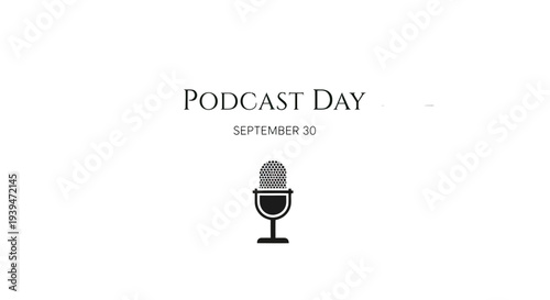 Microphone Icon for Podcast Day Event.