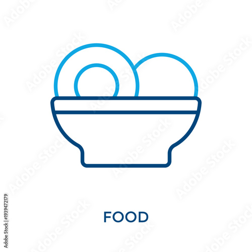 Food Icon Outline Color Style. Vector Illustration For Graphic Design