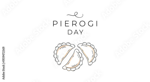 Pierogi Day Illustration with Dumplings.