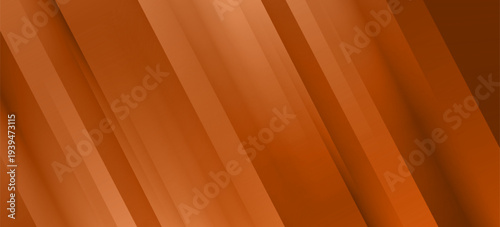 Abstract orange diagonal stripe background with smooth gradient shading. Modern geometric vector texture with layered slanted bands creating depth and dynamic motion