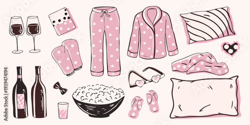 A cozy collection of items for a relaxing night in