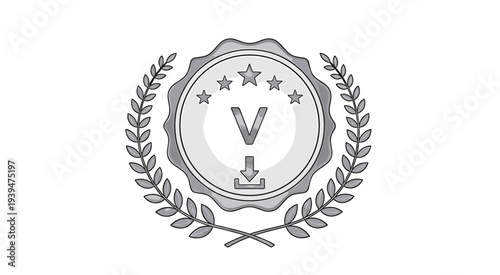 Premium Quality Badge with Five Stars.