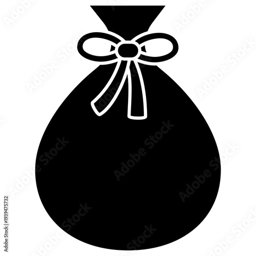 gift bag with bow Icon Vector