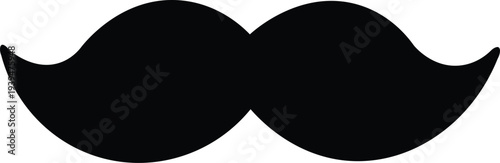 Classic Mustache Icon Vector.