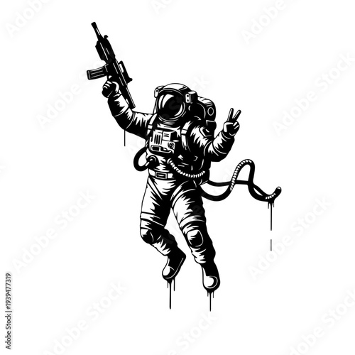 Untitled-51.aiAstronaut Floating with Rifle Silhouette Vector Illustration – Futuristic Space Soldier Sci-Fi Design