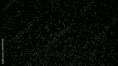 Christmas snow falling on black background. Heavy snowfall animation. Christmas real winter snow overlay footage. Flakes to down. Realistic snowflakes slowly falling over a snow dark background.