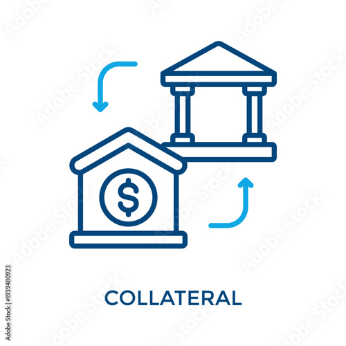 Collateral Icon Outline Color Style. Vector Illustration For Graphic Design
