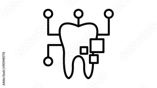 Digital integration of dental technology with a tooth illustration