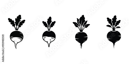 turnips in different stages icon.