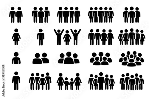 Simple People Group Icons