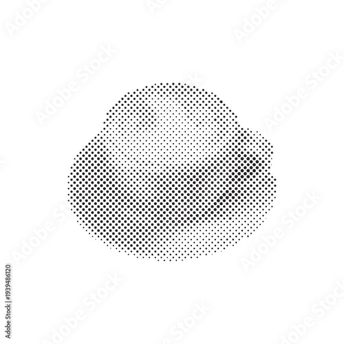 Black and White Halftone Dotted Hot Coffee Cup Vector