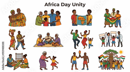 Africa Day Unity - Diverse People Celebrating Together