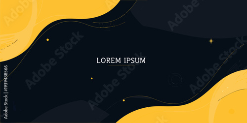 Abstract background with flowing shapes dark colors and subtle sparkles