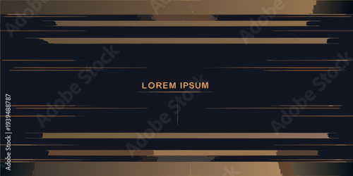 Abstract background with golden lines and a dark central space