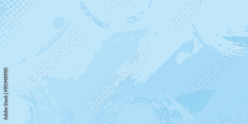 Light blue abstract background with brushstroke and splatter textures
