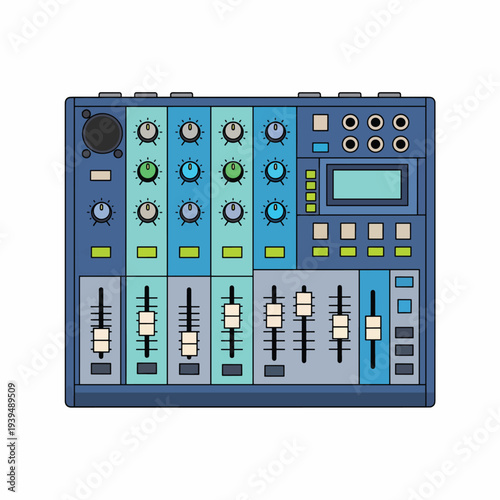 Professional Sound Mixing Console Equipment Studio.