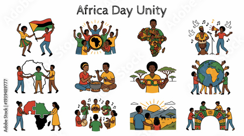 Africa Day Unity Celebration Diverse People and Culture
