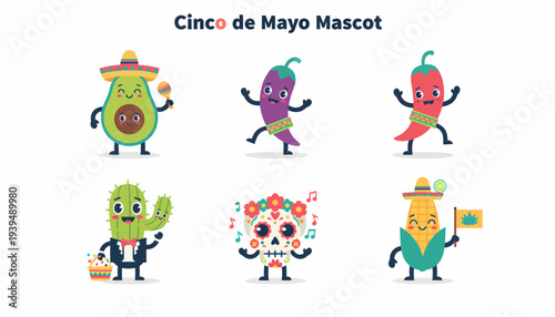 Cinco de Mayo Cartoon Characters