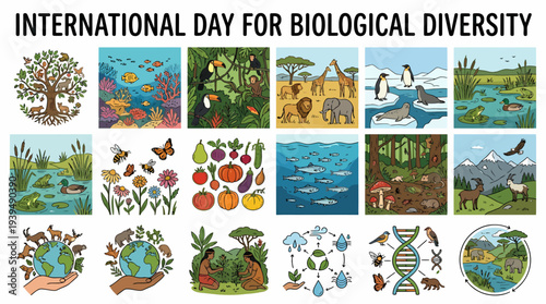 International Day Biological Diversity Collage