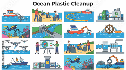 Ocean Plastic Cleanup Methods: Collection, Recycling, Drones