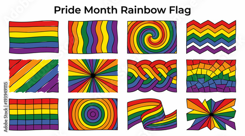 Rainbow Pride Flag Designs - LGBTQ+ Celebration Icons