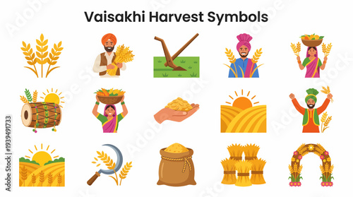 Vaisakhi Harvest Symbols: Sikh Culture, Agriculture, Celebration