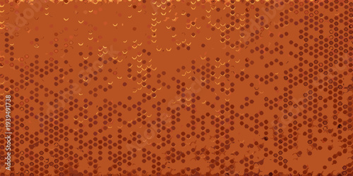 Abstract background with numerous orange and brown circular shapes