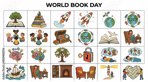 World Book Day - Reading, Imagination, Education, Fun