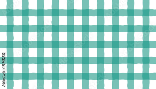 A repeating pattern of teal and white squares creating a checkered background
