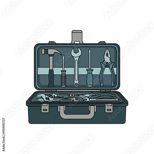 Toolbox with Various Tools Inside 1.