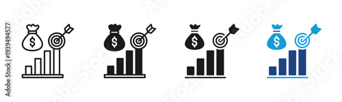 Target icon set multiple style collection
