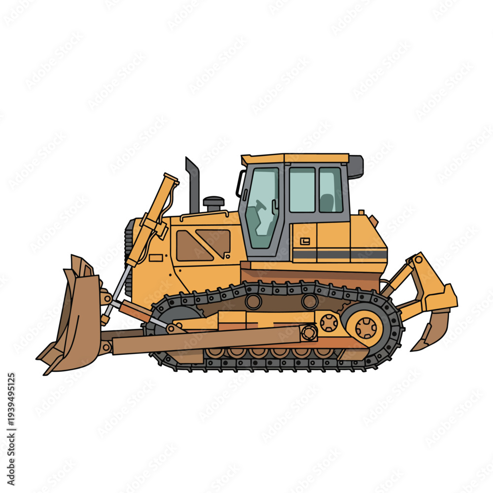 Obraz premium Yellow Bulldozer Heavy Machinery Equipment 1.