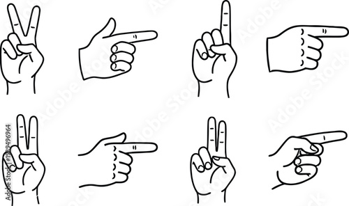 Hand gestures and finger positions for communication