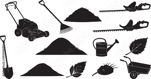 Gardening tools and equipment for yard work and landscaping projects