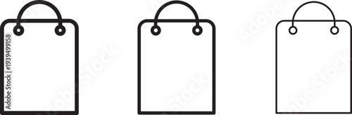 Shopping bag icon set. shopping icon vector. logo illustration. icon concept for web design