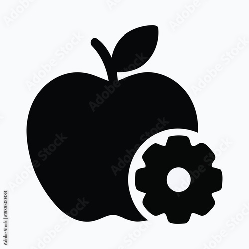 apple on black