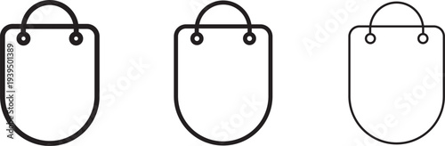 Shopping bag icon set. shopping icon vector. logo illustration. icon concept for web design
