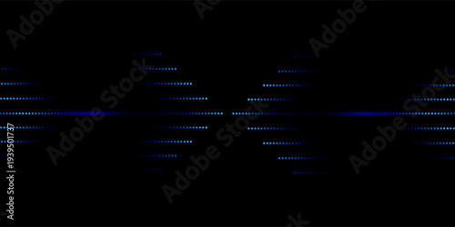 3D blue techno abstract background overlap layer on dark space with glowing dots shape decoration. Modern graphic design element dotted line style concept for banners, flyer, card, or brochure cover