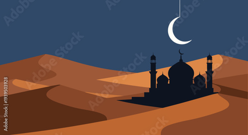 Happy Eid al Fitr, IDUL FITRI means Eid al Fitr. Eid Mubarak Icon Design with Islamic Element