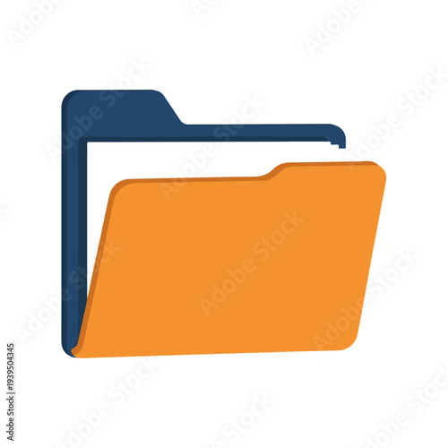 Open Folder Icon Modern Digital File Storage Concept