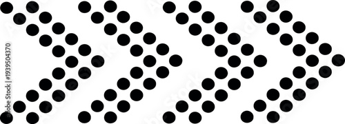 Black dots arranged in wavy lines on white background