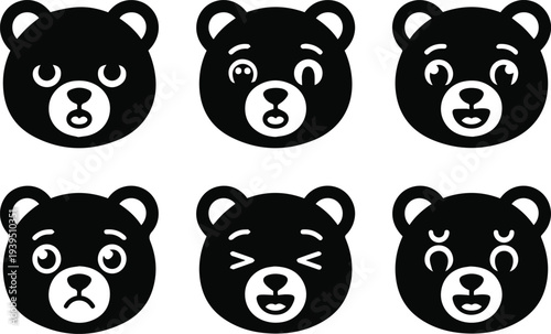 Bear emotion sticker pack for messaging apps