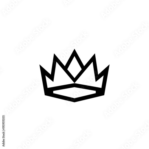 Black Crown Icon Symbol Royalty.