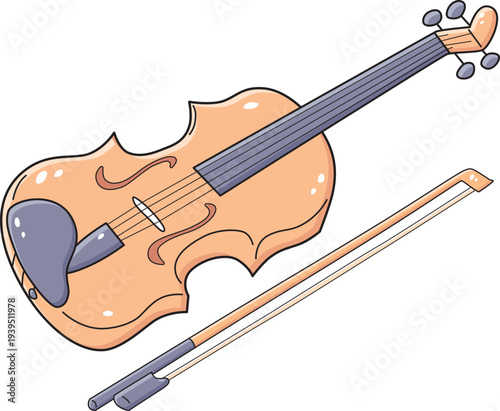 Pink paint paintbrush cartoon illustration isolated vector