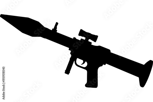 Silhouette of a Rocket-Propelled Grenade Launcher (RPGL) with Sight