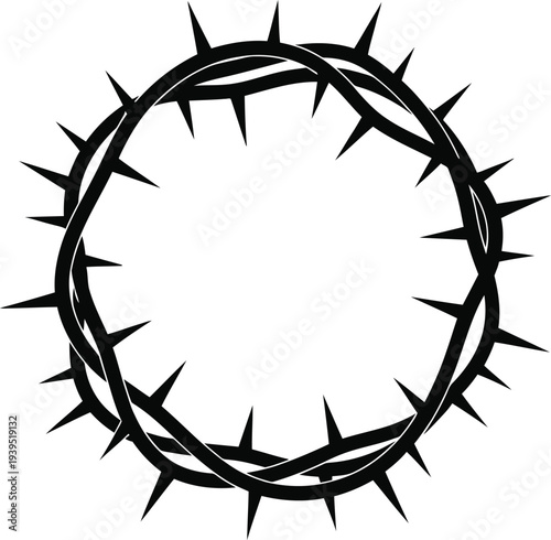 Crown of thorns symbolizing passion and sacrifice