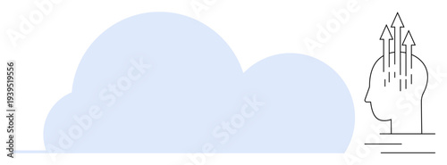 Cloud computing concept. Cloud computing connecting growth and innovation in technology. Cloud computing fostering data storage, business efficiency, and digital transformation. For tech, business