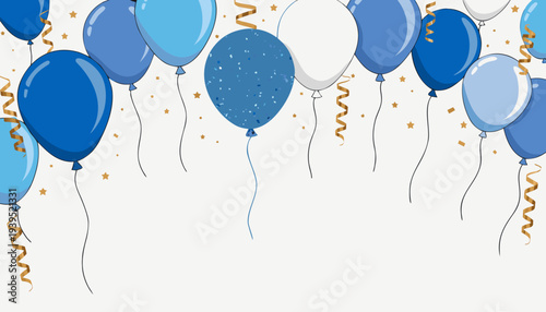 Gemini said

Colorful vector illustration of a birthday party celebration featuring a happy mix of helium balloons and confetti in red, pink, and yellow with ribbons for a fun holiday decoration