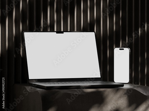 Responsive Web Design and website Mockup, Devices Mock up, Smartphone desktop tablet laptop template Mockup