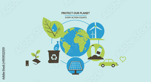 Eco Friendly Earth with Renewable Energy Sources